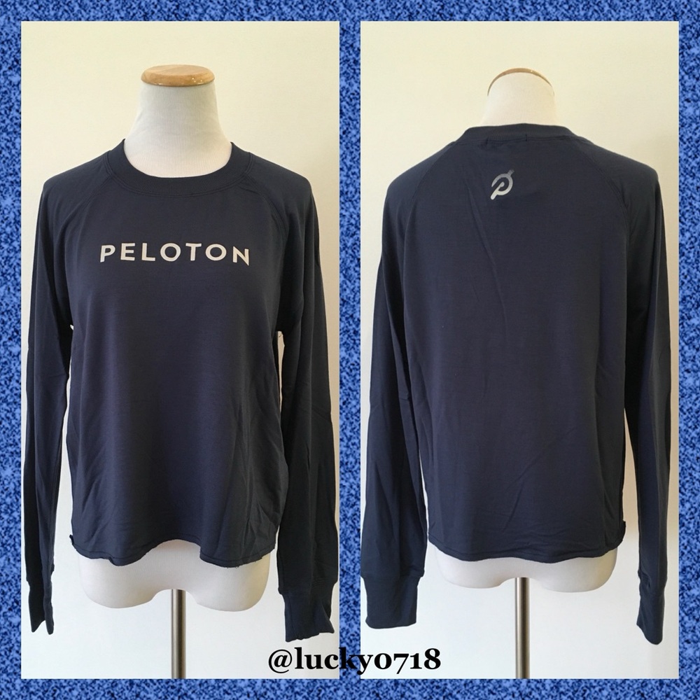 Peloton NWT Navy Long Sleeve Pullover Sz M